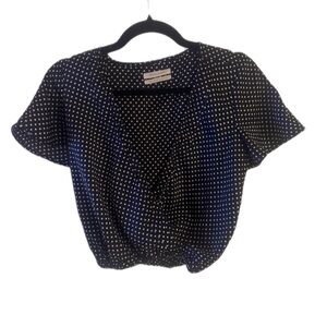 Urban Outfitters Black and White Dotted Blouse